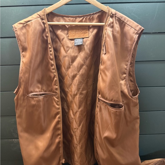 Tan Suede Leather Button-Up Field Chore Barn Jacket Men’s L/XL - Picture 5 of 8